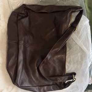 New- Emmafy Dark Brown Leather Shoulder Bag